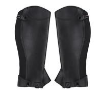Xyntor Equestrian Half Chaps for Adults | Microfiber Leg Guard for Riding | Lightweight Horse Riding Half Chaps for Training/Everyday Use | Full Zipper, Elastic Strap (XXL)