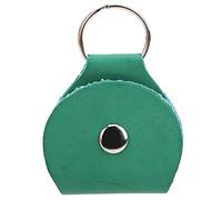 Xyntor Guitar Pick Holder Keychain | Soft PU Leather Plectrum Storage Case | Secure Snap Button Avoids Loss | Lightweight Portable for Guitars/Keys/Presents (Green)