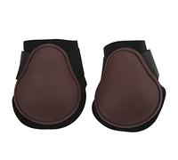Xyntor Horse Tendon Boots 1 Pair | PU & Neoprene Leg Protection | Secure - Grip Fetlock Boots for Training/Competition/Riding | Quick Hook & Loop Closure (brown hind legs L(13x7x2.6cm/5.1x2.8x1in))