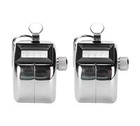 Xyntor Manual Hand Tally Counter 0-9999 | Stainless Steel Knob Counter for Workshop Inventory/Goods Counting/Crowd Statistics | 2 - Pack Sturdy & No Battery Needed