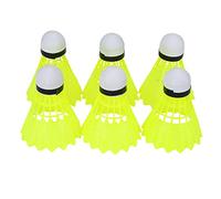 Xyntor Performance Nylon Badminton Shuttlecocks 6 - Pack | Resilient Fiber Ball Head & Flight Stability | Medium Speed Training Shuttlecocks for Recreation/Team Matches