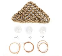 Xyntor Reptile Hammock | Grass Fiber Lounger with Suction Cups | Climbing & Resting Bed for Lizards/Geckos/Chameleons | Easy Install & Maintain (Medium: Approx. 17.6x16.2x10cm / 6.93x6.38x3.94in)