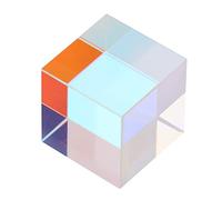 Xyntor Six Sided Optical Glass Prism for Science | K9 Crystal Splits White Beam into Rainbow | Beam Splitter for Photography/Teaching/Decoration | 5 Sizes 1.27-2.2 cm (1.5 * 1.5 * 1.5cm)
