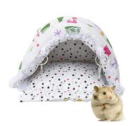 Xyntor Warm Pet Hammock for Hamsters/Chinchillas/Rabbits | Cotton Hanging Tent with 4 Hooks | Christmas Design Small Animal Resting Spot for Hedgehogs/Sugar Gliders | 3 Sizes (XS,