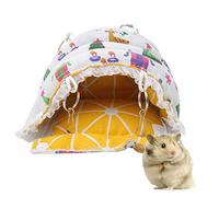 Xyntor Warm Pet Hammock for Hamsters/Chinchillas/Rabbits | Cotton Hanging Tent with 4 Hooks | Christmas Design Small Animal Resting Spot for Hedgehogs/Sugar Gliders | 3 Sizes (XS, (XS)