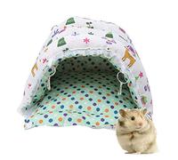 Xyntor Warm Pet Hammock for Hamsters/Chinchillas/Rabbits | Cotton Hanging Tent with 4 Hooks | Christmas Design Small Animal Resting Spot for Hedgehogs/Sugar Gliders | 3 Sizes (XS, (Medium: Approx.