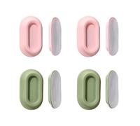 XYOFUN Magnetic Remote Control Holder Wall Mount - 4 Pcs No Drill Self-Adhesive Organizer for Air Conditioner & TV Remotes, Storage Caddy for Televisions Backside - Pink&Green
