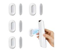 XYOFUN Magnetic Remote Control Holder Wall Mount - 4 Pcs No Drill Self-Adhesive Organizer for Air Conditioner & TV Remotes, Storage Caddy for Televisions Backside - White