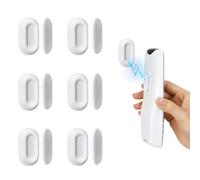 XYOFUN Magnetic Remote Control Holder Wall Mount - 6 Pcs No Drill Self-Adhesive Organizer for Air Conditioner & TV Remotes, Storage Caddy for Televisions Backside - White
