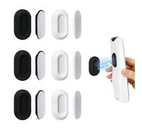 XYOFUN Magnetic Remote Control Holder Wall Mount - 6 Pcs No Drill Self-Adhesive Organizer for Air Conditioner & TV Remotes, Storage Caddy for Televisions Backside - White&Black