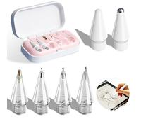 XYOFUN Replacement Tips for Apple Pencil Pro, iPencil Nibs Accessories, 6 in 1 Upgraded Stylus Pen Tips with Carrying Box,Compatible with Apple Pen 2nd/1st Gen & USB-C - Pink