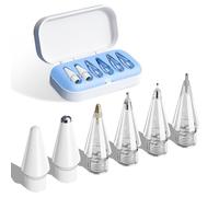 XYOFUN Replacement Tips for Apple Pencil Pro, iPencil Nibs Accessories, Upgraded Stylus Pen Tips with Carrying Box,Compatible with Apple Pen 2nd/1st Gen & USB-C (6 in 1 - Blue)