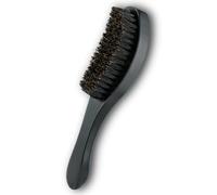 XYOLing Premium Boar Bristle Beard Brush - Slick Back Hair Brush for Thick, Long or Curly Hair - Soft Black Wood Handle with Ridged Back
