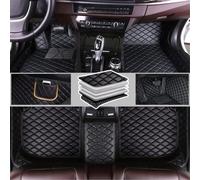 XYPDMGRE Car Floor Mats for Alfa Romeo Stelvio 2017-2022, Waterproof Anti Slip Leather Full Coverage Pads Carpets ProtectionCar Mats Set Accessory,A-All black