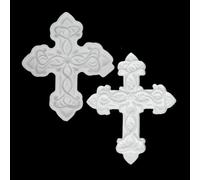 XYQHOAC Celtic Cross Resin Mold 3D Cross Silicone Molds for Epoxy Resin Wall Hanging Resin Molds Cross Epoxy Moulds for DIY Art Crafts Home Desktop Cabinets Decor (White)