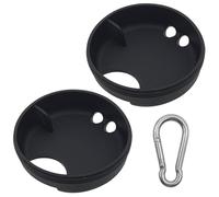 XYQMLY 2 Pack Silicone Splashguard Compatible with Nalgene Water Bottle + 1 Pcs Metal Hook, Splashguard Lid Wide Mouth for Splash Guard, for All Wide-Necked 53mm Opening Water Bottle Accessories