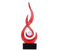 XYQXYQ Modern Abstract Art Table Decoration - Ceramic Statue Modern White Ornaments for Living Room Great Gift Idea Home Décor 5 * 2.5 * 10.5 inch Gift Box Included (Red)