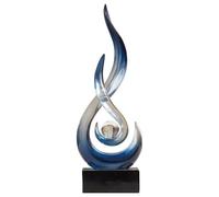 XYQXYQ Modern Abstract Art Table Decoration,Resin Flame Statue Modern Blue Centerpiece Ornaments for Living Room Great Gift Idea Home Decor,Collectibles