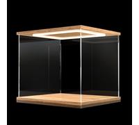 Xyrona Display Case Large Clear Illuminate Display Case, Model Acrylic Display Cabinet for Dolls/Trophies, Removable Showcase/Countertop Boxes for Storage(L50xW50xH50cm/20x20x20)