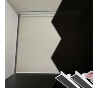 Xyrona L Channel Self Adhesive Light Blocking Strips, 20-92 in Paintable PVC Light Gap Blockers, Blackout Side Tracks for Cellular/Roller Blinds(Black,60cm/24)