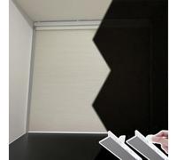 Xyrona L Channel Self Adhesive Light Blocking Strips, 20-92 in Paintable PVC Light Gap Blockers, Blackout Side Tracks for Cellular/Roller Blinds(Gray,225cm/90)