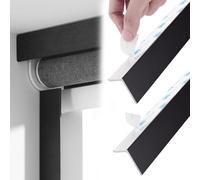 Xyrona Self Adhesive Light Gap Blockers, PVC Window Light Blocker for Sides/Top/Bottom of Curtain, Nursery/Bedroom/Home Theaters Blackout Strip(Black,115cm/46)