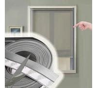 Xyrona Sides of Blinds Light Blocker Extra Long, Self Adhesive Cuttable Light Blocking Strips, White/Black/Gray/Brown Paintable Blackout Bars(Gray,W4.5 cm (1 3/4"))