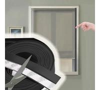 Xyrona Sides of Blinds Light Blocker Extra Long, Self Adhesive Cuttable Light Blocking Strips, White/Black/Gray/Brown Paintable Blackout Bars(Black,W4.5 cm (1 3/4"))