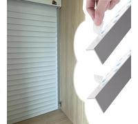 Xyrona Sides of Blinds Window Light Blocker 2 PCS, Self Adhesive Bedroom Light Blocking Strips, White/Black/Gray Customizable Blackout Strip(Gray,115cm/46)