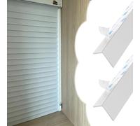 Xyrona Sides of Blinds Window Light Blocker 2 PCS, Self Adhesive Bedroom Light Blocking Strips, White/Black/Gray Customizable Blackout Strip(White,200cm/80)