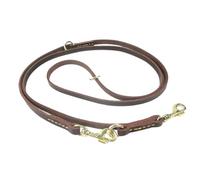 XYRTHSKO 2.3M Premium Dog Leash Durable Soft Adjustable Double-Headed Pet Traction Rope,Compatible For Walking Training Reddish-Brown