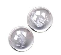 XYSRXWY 2Pcs Baoding Balls for Hand Therapy Chinese Health Balls,Crystals Balls for Hand Massage,Stress Relief and Exercise Massage Tools and Equipment,1.58Inch, Divine Dragon&Phoenix Balls