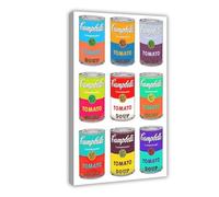 XYSWDD Andy Warhol, Tomato Soup Cans on Canvas, Kitchen Wall Decoration Canvas Modern Poster Wall Art Prints Paintings Living Room Bedroom Decor 08x12inch(20x30cm)