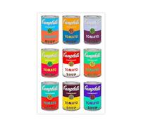 XYSWDD Andy Warhol, Tomato Soup Cans on Canvas, Kitchen Wall Decoration Canvas Modern Poster Wall Art Prints Paintings Living Room Bedroom Decor 16x24inch(40x60cm)