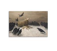 XYSWDD August Friedrich Schenck Anguish Poster Decorative Painting Canvas Wall Posters And Art Picture Print Modern Family Bedroom Decor Posters 20x30inch(50x75cm)