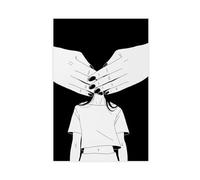 XYSWDD Black And White Silence Poster, Aesthetic Decoration, Unusual Art Canvas Modern Poster Wall Art Prints Paintings Living Room Bedroom Decor 12x18inch(30x45cm)