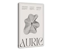 XYSWDD Black And White Wall Art Aura Poster Spiritual Minimalist Meditation Astral Canvas Modern Poster Wall Art Prints Paintings Living Room Bedroom Decor 12x18inch(30x45cm)