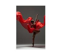XYSWDD Black Ballerina, African American Female Dancer Canvas Wall Art Posters And Prints Room Aesthetic Bedroom Office Decor 16x24inch(40x60cm)