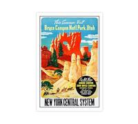 XYSWDD Bryce Canyon National Park, Utah Vintage Travel Poster Canvas Modern Poster Wall Art Prints Paintings Living Room Bedroom Decor 08x12inch(20x30cm)