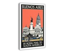 XYSWDD Buenos Aires Argentina Vintage Travel Poster Canvas Modern Poster Wall Art Prints Paintings Living Room Bedroom Decor 24x36inch(60x90cm)