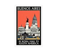 XYSWDD Buenos Aires Argentina Vintage Travel Poster Canvas Wall Art Posters And Prints Room Aesthetic Bedroom Office Decor 20x30inch(50x75cm)