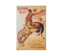 XYSWDD Buffalo Bill Print, Rodeo Poster, Horse Print, Vintage Wild West Show Canvas Modern Poster Wall Art Prints Paintings Living Room Bedroom Decor 20x30inch(50x75cm)