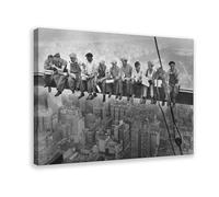 XYSWDD Lunch Atop A New York Skyscraper 1932 Art Print Poster. Canvas Modern Poster Wall Art Prints Paintings Living Room Bedroom Decor 16x24inch(40x60cm)