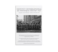XYSWDD Poster for The Fifth Solvay International Conference on Physics And Chemistry, France, 1927 Canvas Art Wall Decor Posters Home Bar Restaurant Garage Cafe Logo Gift 08x12inch(20x30cm)