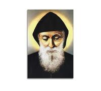 XYSXYCP Canvas Wall Art Picture Christian Poster Holy Monk Halo Modern Living Room Bedroom Decor 16x24inch(40x60cm)