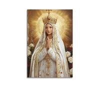 XYSXYCP Canvas Wall Art Picture Christian Religious Poster of The Virgin Mary Modern Living Room Bedroom Decor 16x24inch(40x60cm)