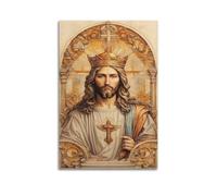 XYSXYCP Canvas Wall Art Picture Jesus Christ, The Lord of Heaven Christian Religious Poster Modern Living Room Bedroom Decor 16x24inch(40x60cm)