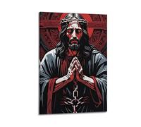 XYSXYCP Canvas Wall Art Picture Jesus Kind Prayer Holy Religious Poster Modern Living Room Bedroom Decor 20x30inch(50x75cm)