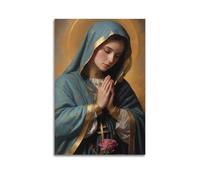 XYSXYCP Canvas Wall Art Picture Vintage Art Religious Virgin Mary Praying Modern Living Room Bedroom Decor 12x18inch(30x45cm)