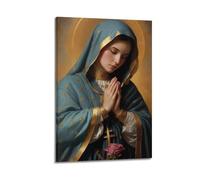 XYSXYCP Canvas Wall Art Picture Vintage Art Religious Virgin Mary Praying Modern Living Room Bedroom Decor 24x36inch(60x90cm)